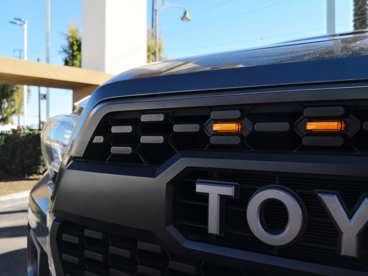 4-Piece Front Grille LED Light Kit for 2016-2023 Toyota Tacoma TRD Pro - Durable Off-Road Lighting Accessories for Night Driving & Adventure