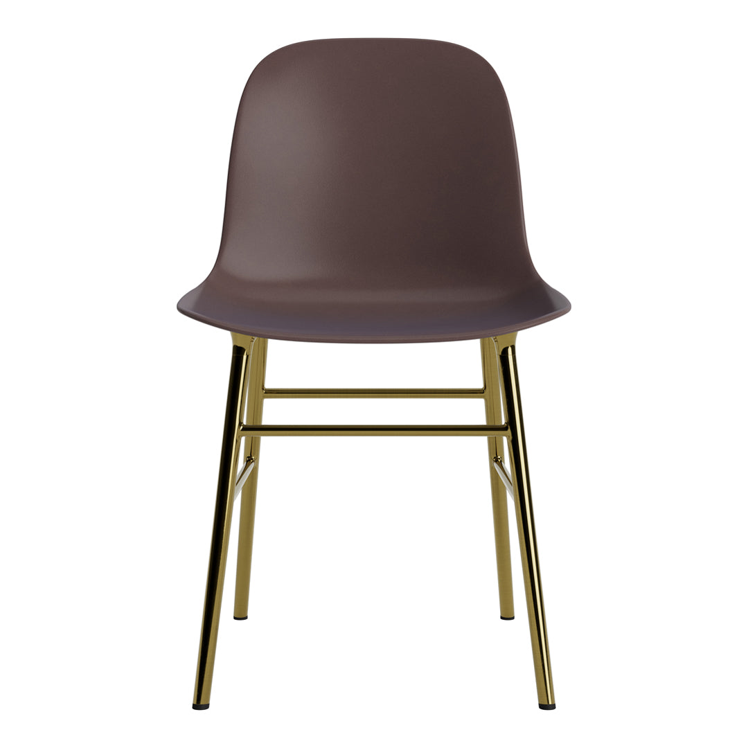 Modern Form Chair with Sturdy Metal Legs - Ergonomic Design for Home, Office & Dining Room Comfort