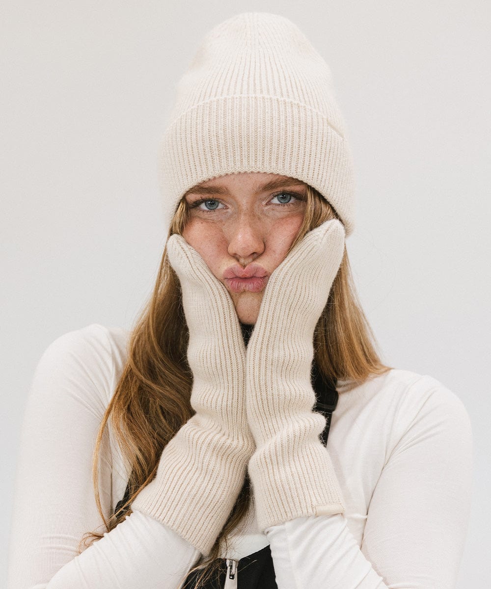 Nina Knit Beanie and Mitten Set for Women - Soft Winter Hat & Gloves Combo - Warm Accessories for Cold Weather, Outdoor Activities, and Fashion