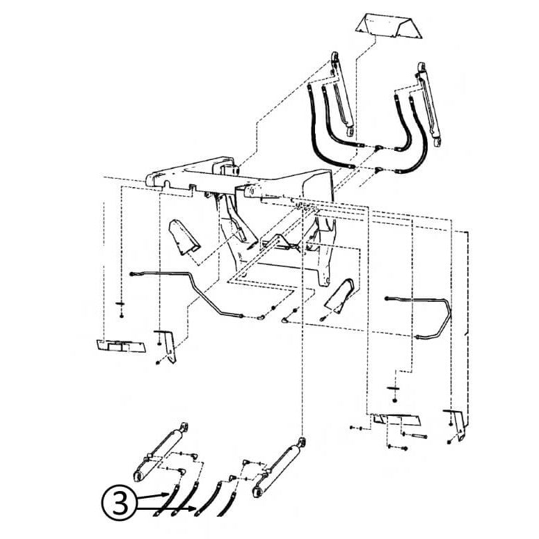 Bobcat 980 Hydraulic Hose for Loader Lift Cylinders - 3/4