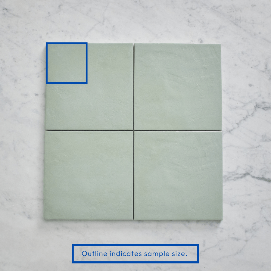 Bronte Square Sage Tile - Handmade Ceramic Wall Tile for Kitchen Backsplash, Bathroom, and Fireplace - Perfect for Home Decor and Renovation Projects