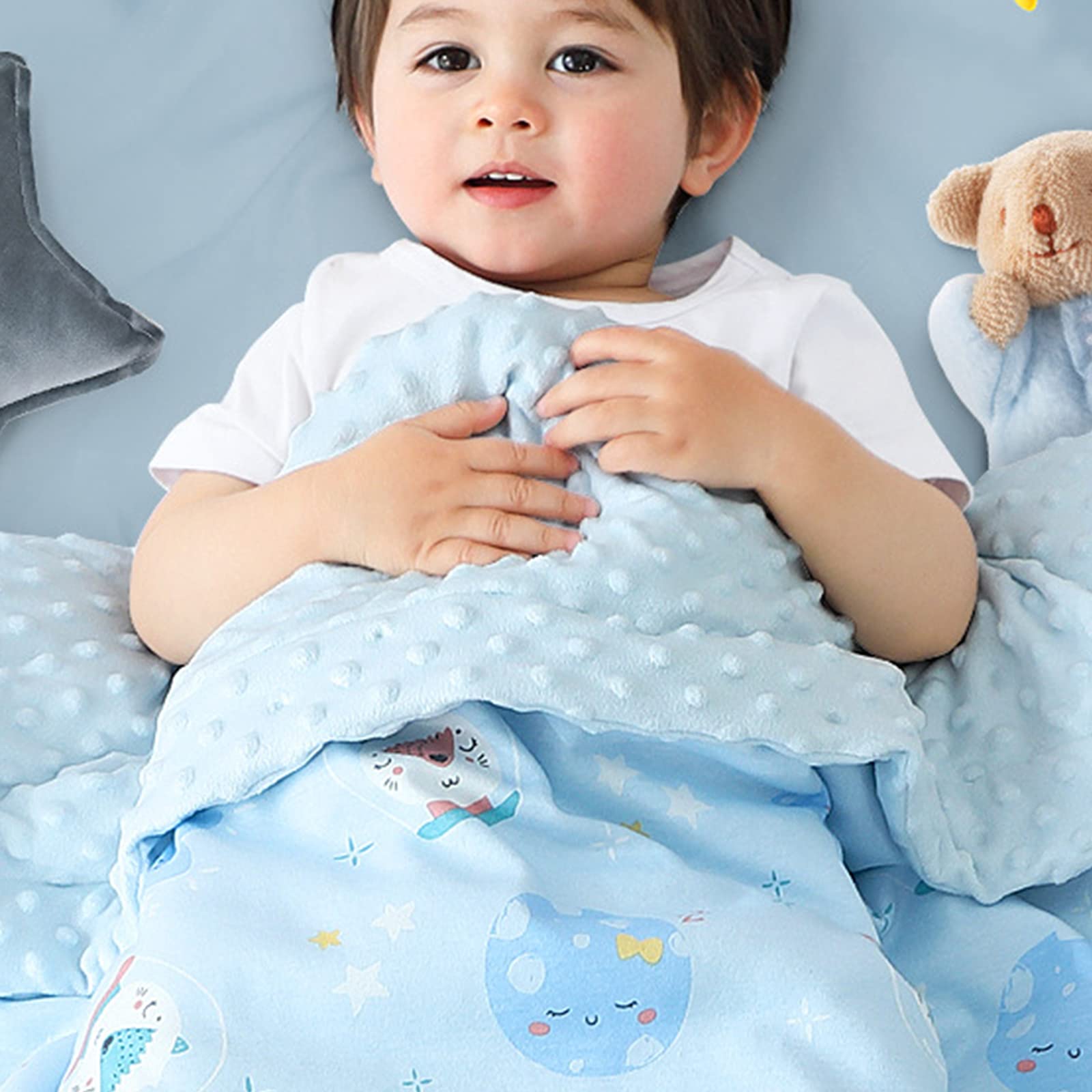 Personalized Baby Blanket with Name - Custom Embroidered Newborn Receiving Blanket for Girls & Boys - Ultra Soft Double Layer Plush Minky Dot Blanket 30x40 Inches - Perfect Christening Gift, Nursery Essential & Baby Shower Present