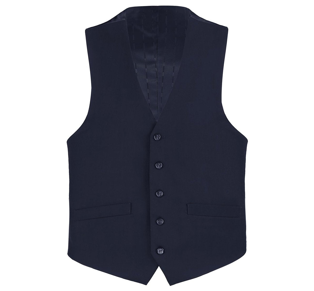 Alessandro Vitello by Renoir Dark Navy Business Suit Vest - Regular Fit Waistcoat for Men | Perfect for Office, Weddings & Formal Events