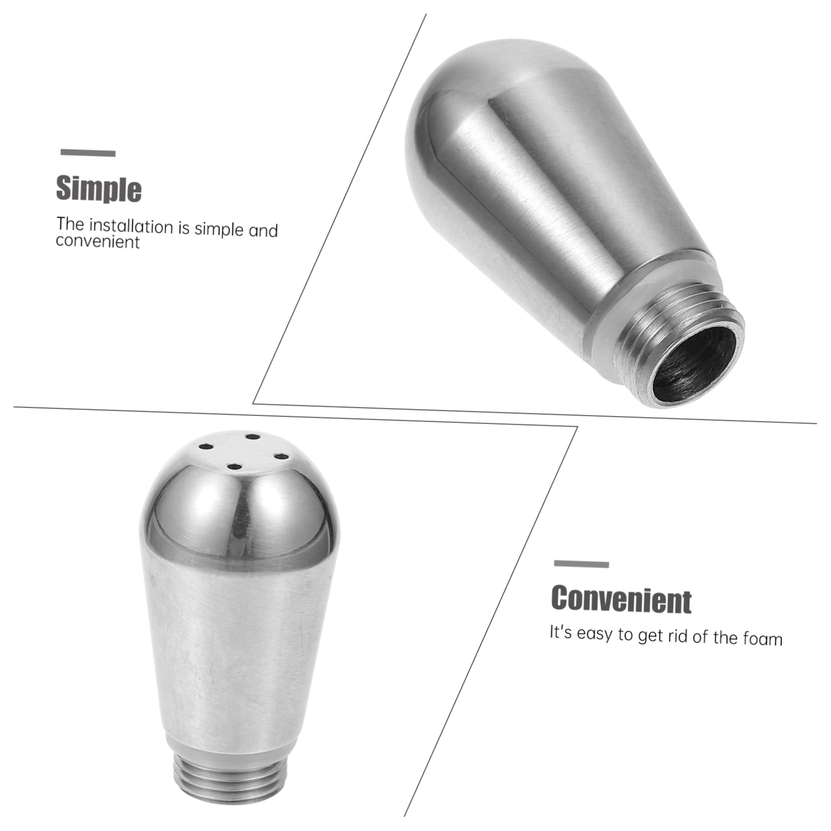 Hemoton 1Pc Reusable Stainless Steel Coffee Machine Steam Nozzle - 4 Hole Espresso Foam Maker Spout Replacement Part for Coffee Makers | Perfect for Home Baristas & Cafe Use