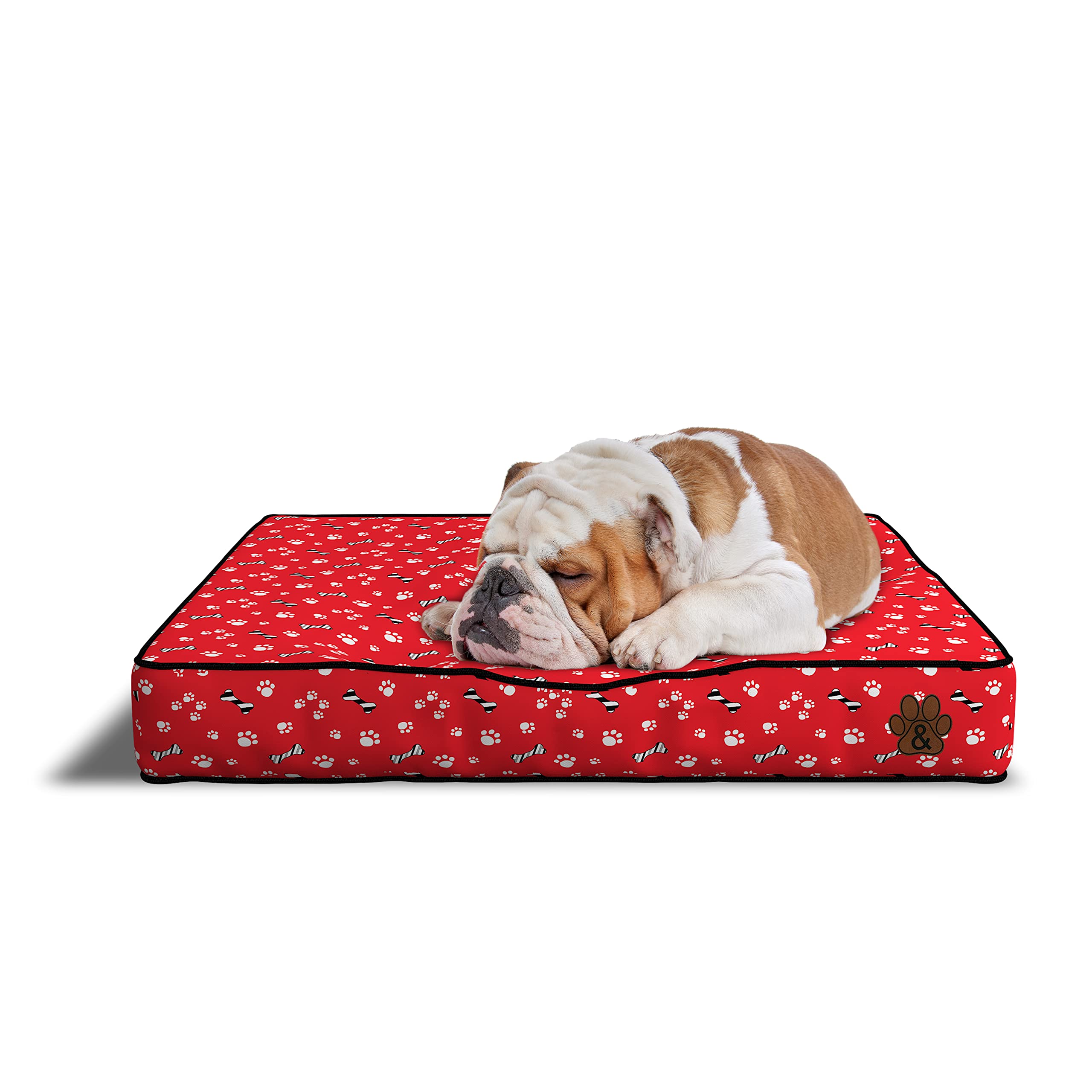 Premium Orthopedic Dog Bed for Large, Medium & Small Dogs - Soft Pet Bed with Removable Washable Cover, Waterproof & Non-Slip Bottom - Perfect for Crate, Kennel or Home Use (Pattern 02, Small)