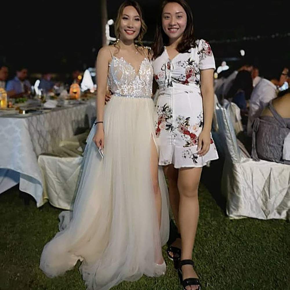 EllieHouse Women's Long Split Tulle Skirt for Prom, Evening Party & Special Occasions - Elegant Floor Length Ball Gown with High Slit - Perfect for Dances, Weddings & Formal Events