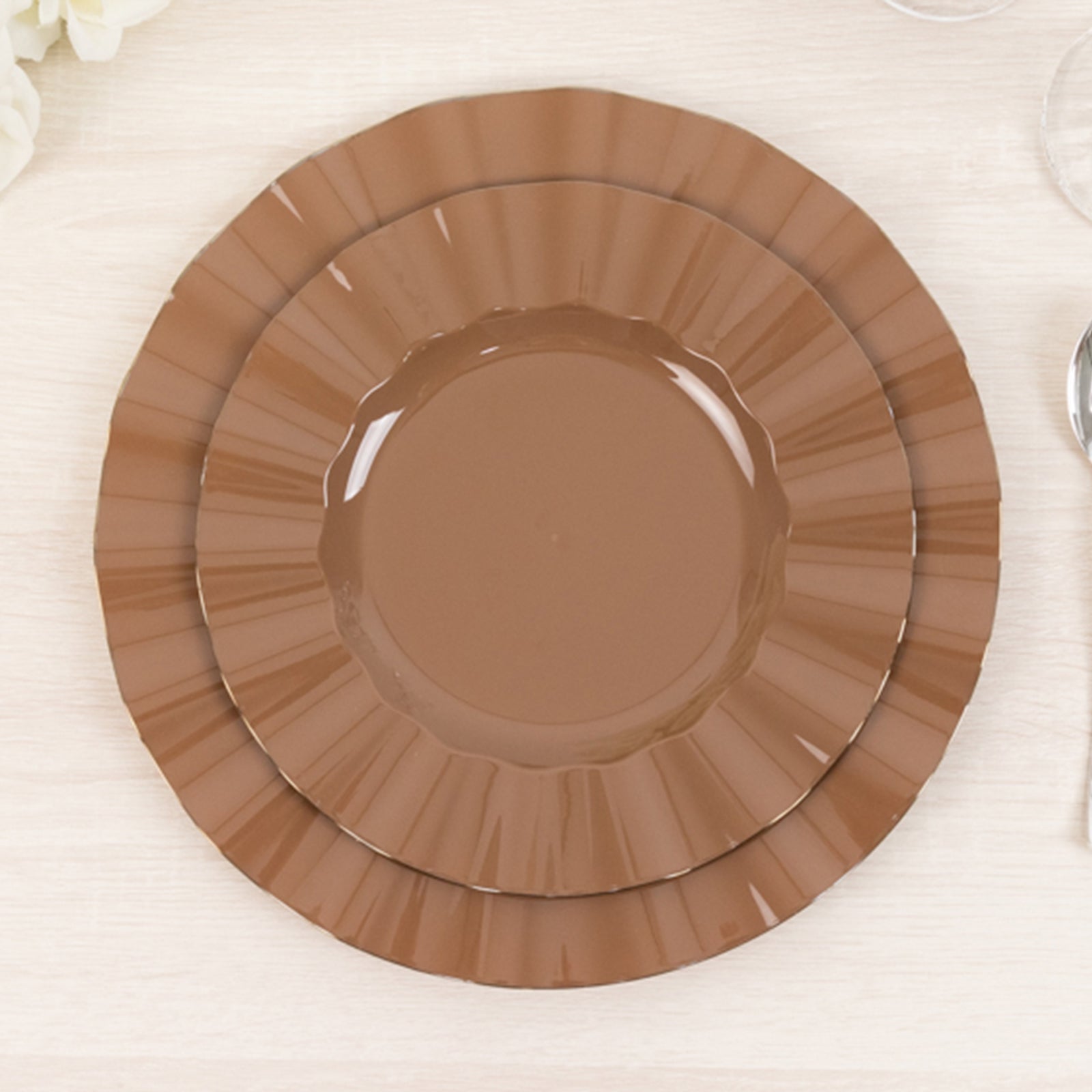 10 Pack Coffee Brown Plastic 9