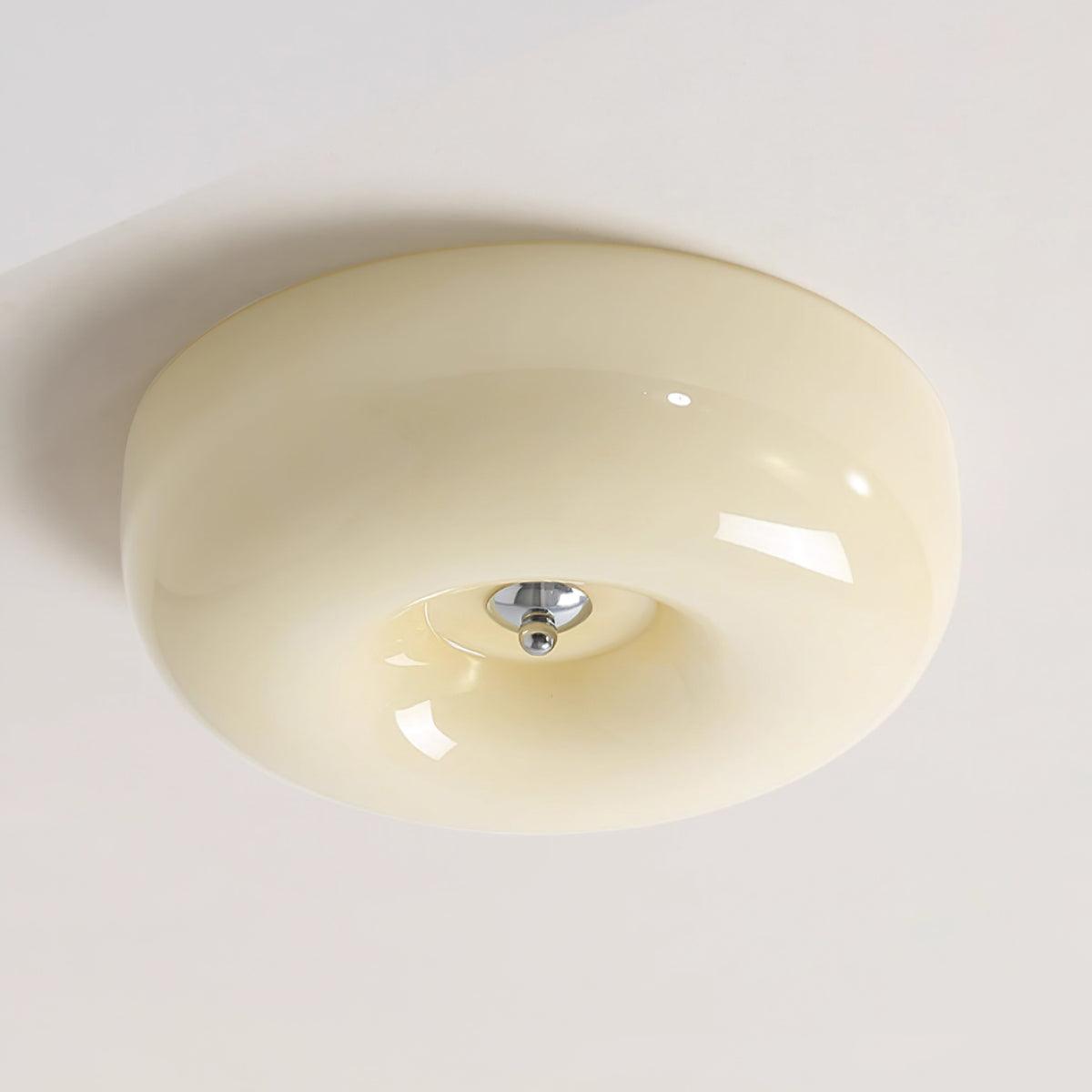 Cream Pudding Ceiling Lamp - Modern LED Bedside Light for Nursery, Bedroom & Living Room | Soft Warm White Lighting for Cozy Ambience
