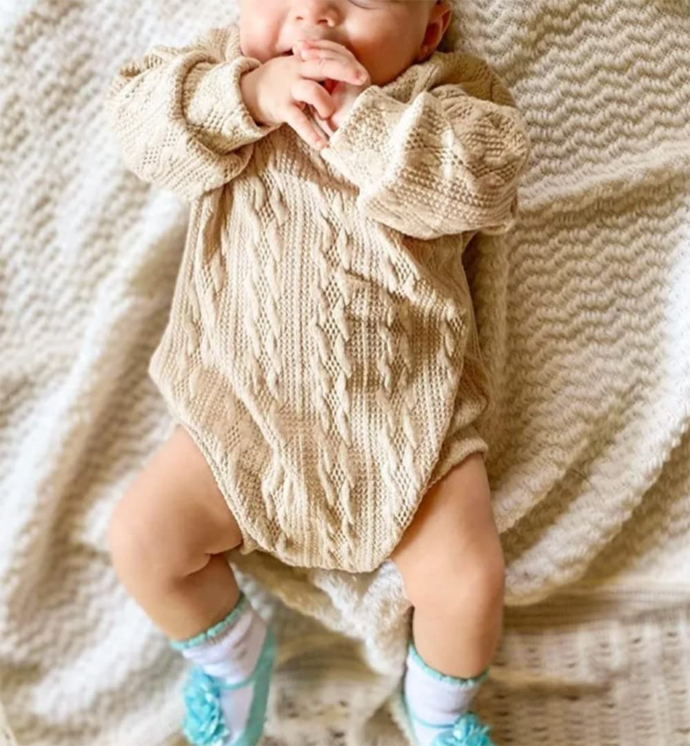 Baby Knit Sweater Romper for Girls & Boys - Fall Winter Outfit