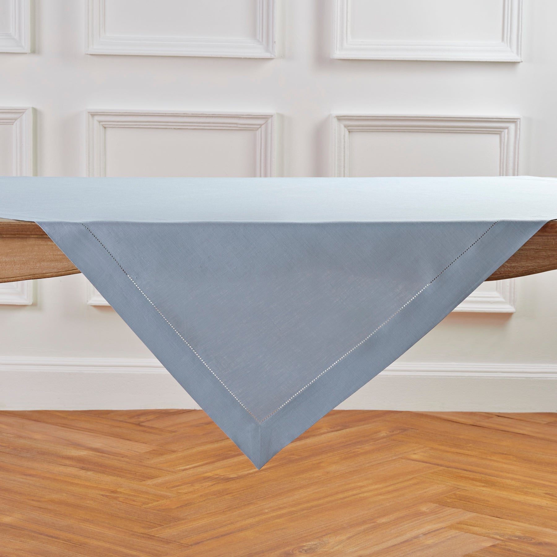 Classic Hemstitch Table Throw - Elegant Linen Table Runner for Dining Room Decor, Wedding & Holiday Table Settings