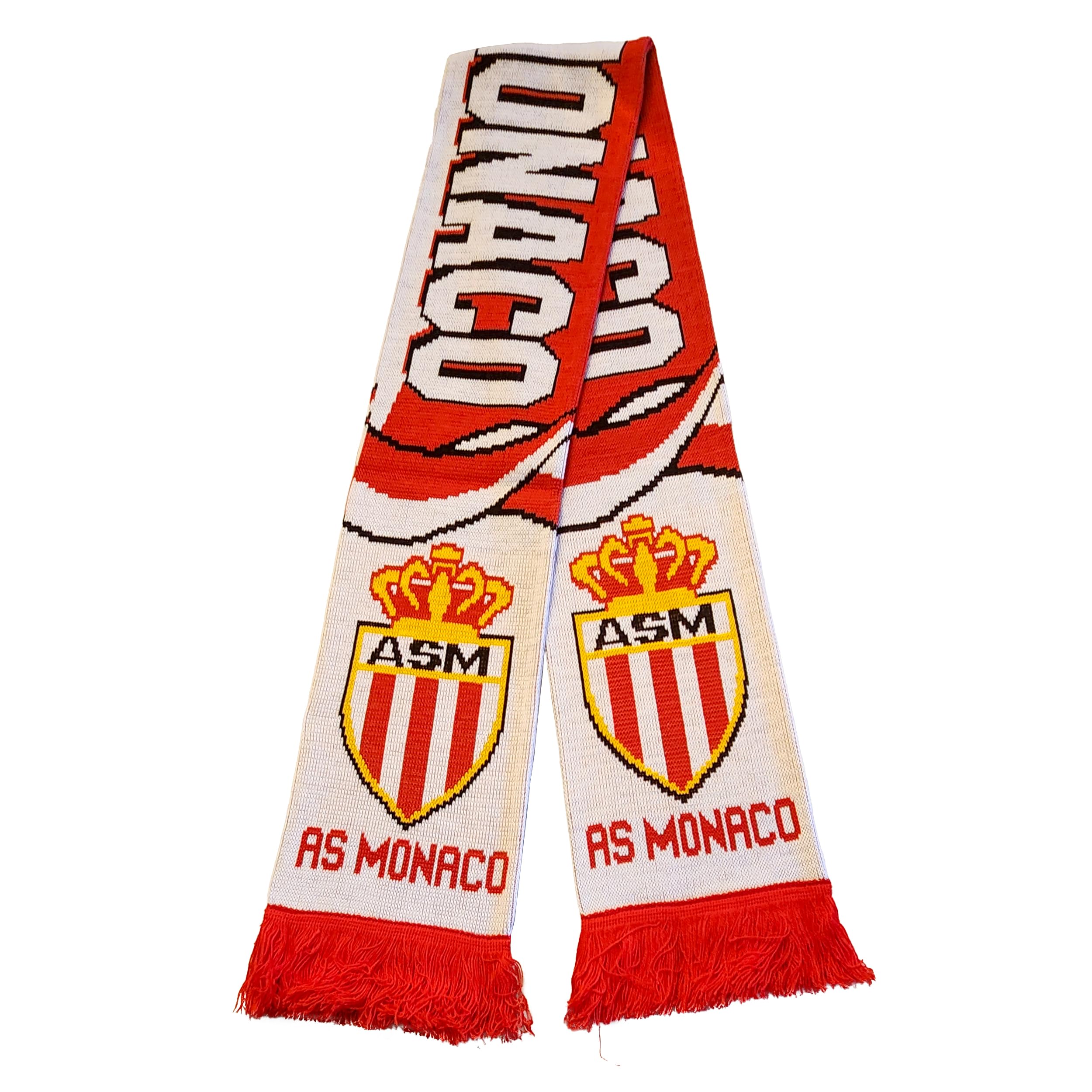 AS Monaco Soccer Fan Scarf - Premium Acrylic Knit Winter Scarf for Men & Women - Perfect for Football Matches, Cold Weather & Team Spirit