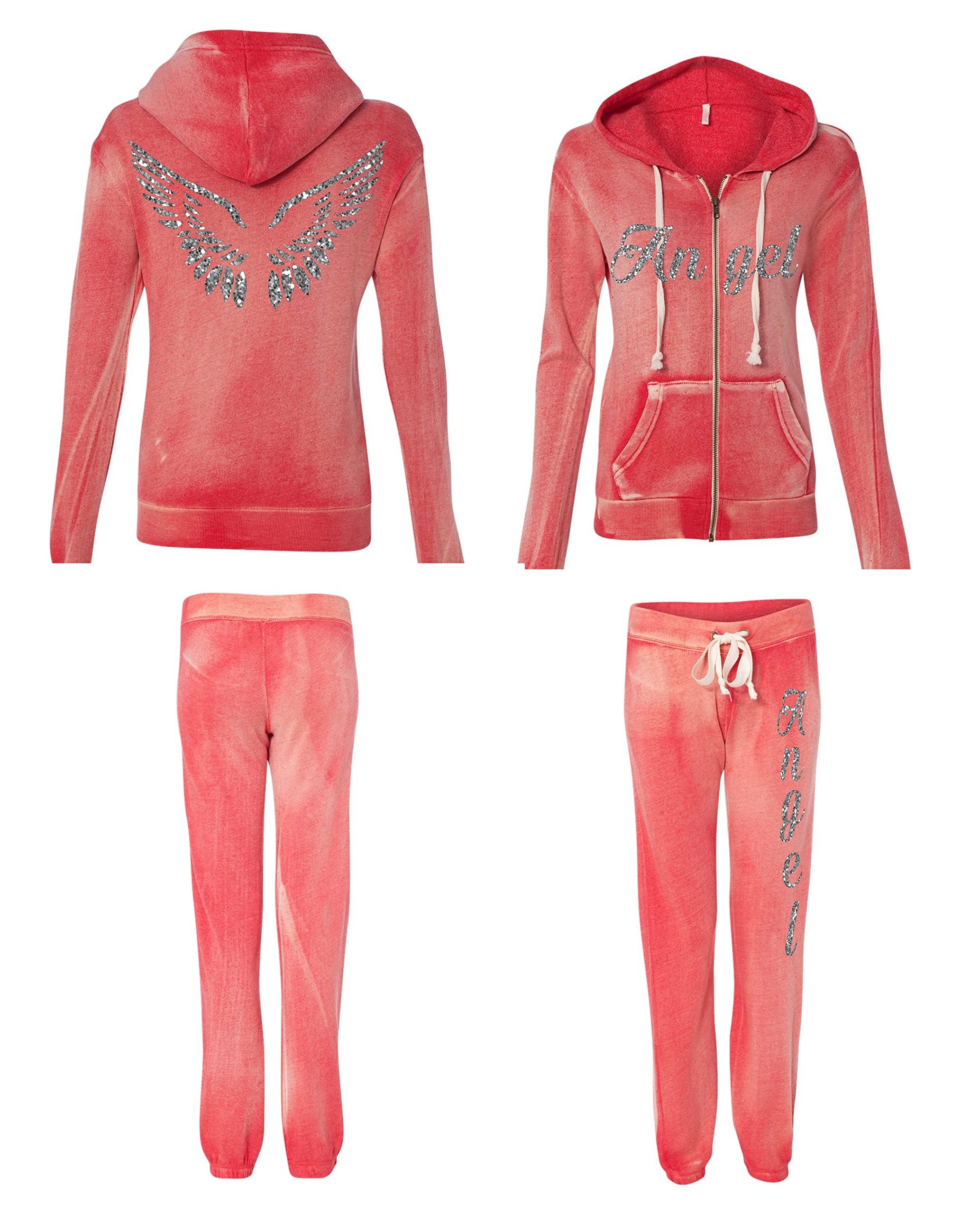 ALLNTRENDS Women's Angel Fleece Suit - Soft Cozy Loungewear Set, Trendy Two Piece Outfit for Winter, Fall & Spring - Perfect for Home, Travel & Casual Wear