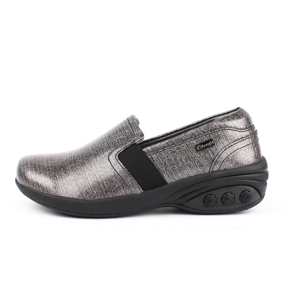 Annie Women's Slip-Resistant Leather Slip-On Loafers - Comfortable Work Shoes for Nurses, Waitresses & Healthcare Professionals