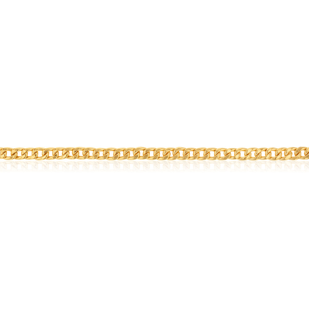 9ct Silver Filled Yellow Gold Curb Chain 45cm 150 Gauge - Elegant Necklace for Women, Perfect for Everyday Wear, Layering & Gift Giving