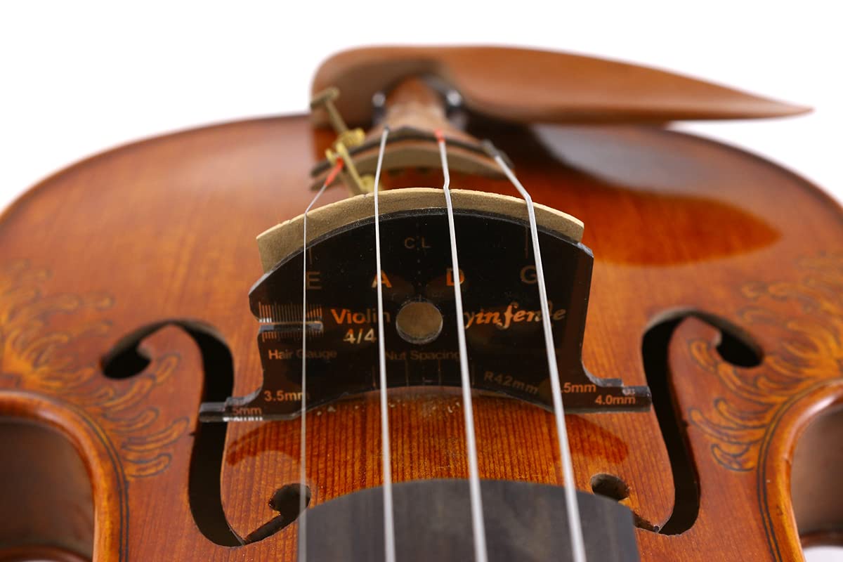 Yinfente 4/4 Violin Bridge Repair Tool - Fingerboard Scraper & Making Template for Violin, Viola & Cello - Professional Luthier Tools for Instrument Maintenance & Setup - Perfect for Workshop, Music School & Home Repair