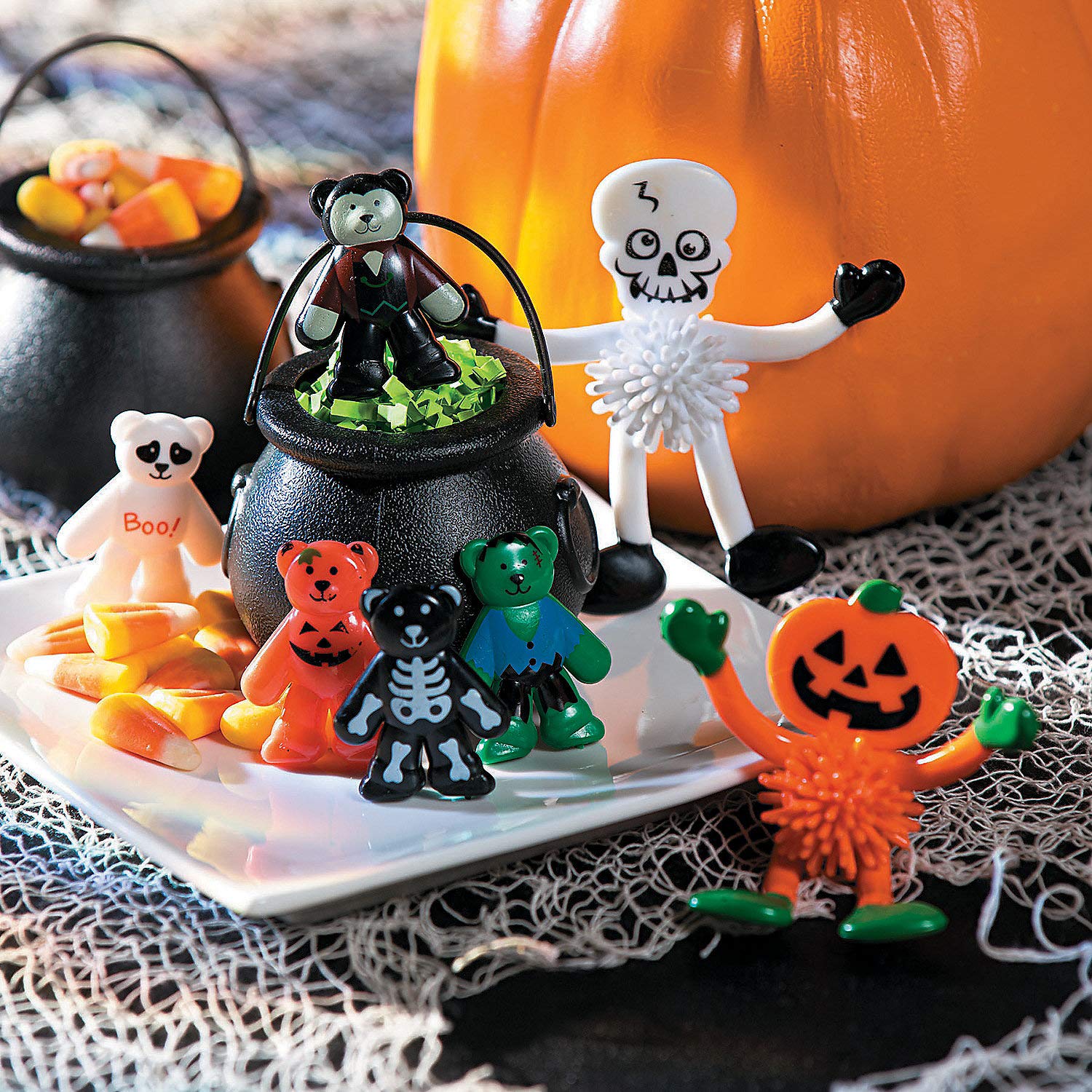 Fun Express Halloween Porcupine Character Toys - 36-Piece Set (3 Dozen) for Kids' Halloween Party Favors, Classroom Prizes & Trick-or-Treat Gifts