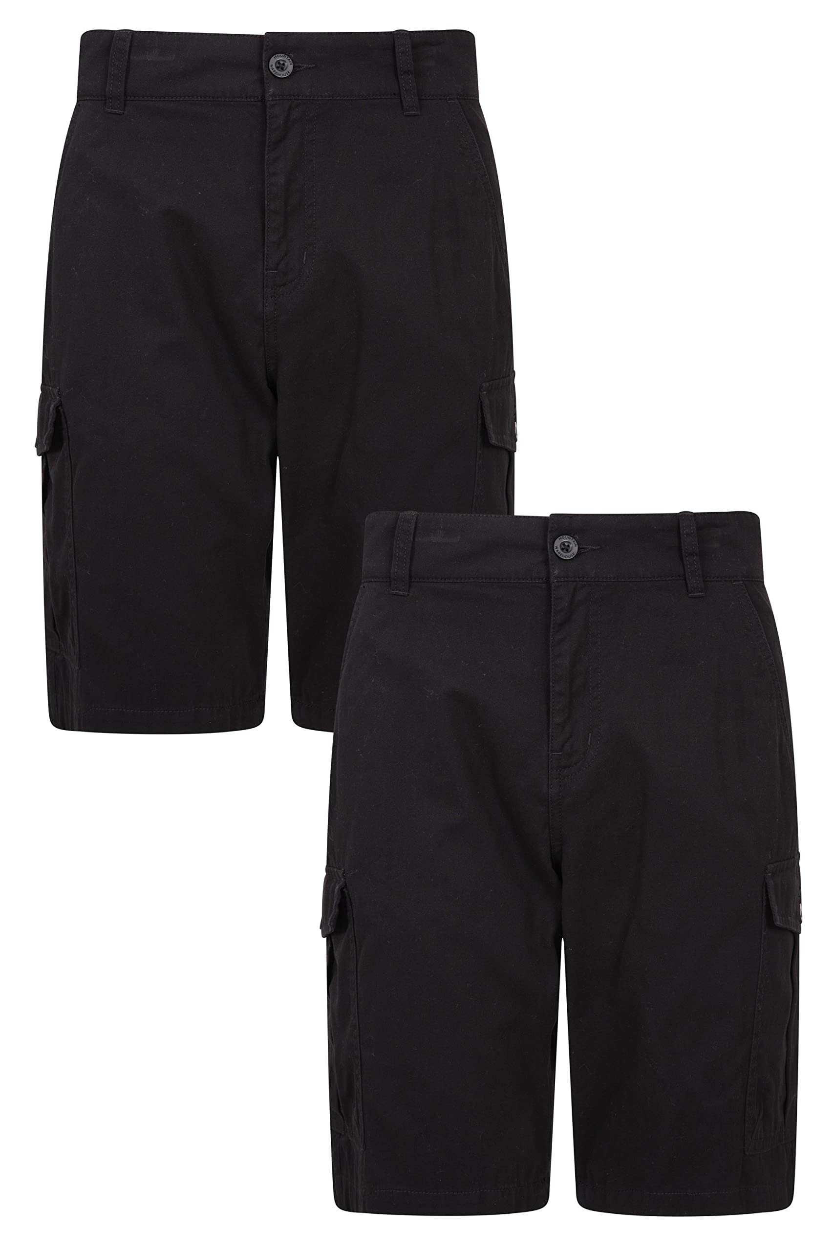 **Mountain Warehouse Men's Twill Cotton Cargo Shorts - Comfortable Outdoor Hiking & Casual Wear for Summer Adventures**
