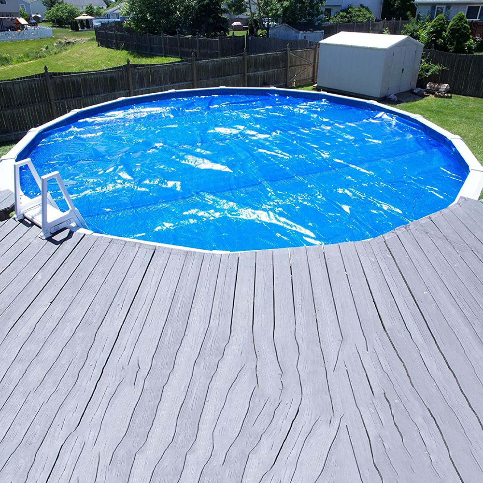 YANRU 6ft Solar Pool Cover for Above Ground Pools - UV Resistant Swimming Pool Blanket, Temperature Control Sun Shield - Perfect for Summer Swimming & Winter Protection