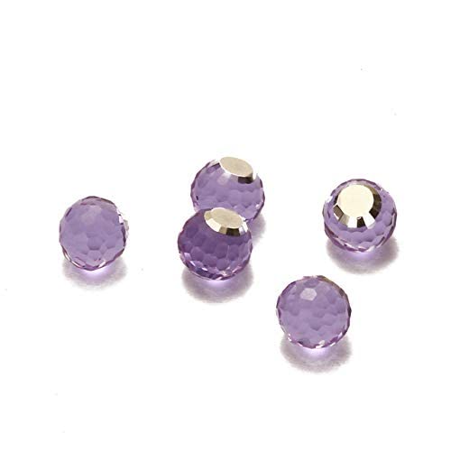 STORE99® 5pcs 6mm Flatback Spherical Crystal Rhinestones - DIY Craft Supplies for Shoes, Clothing, Phone Decor & Jewelry Making (MJ285) - Perfect for Costume Design, Nail Art, and Home Decor Projects