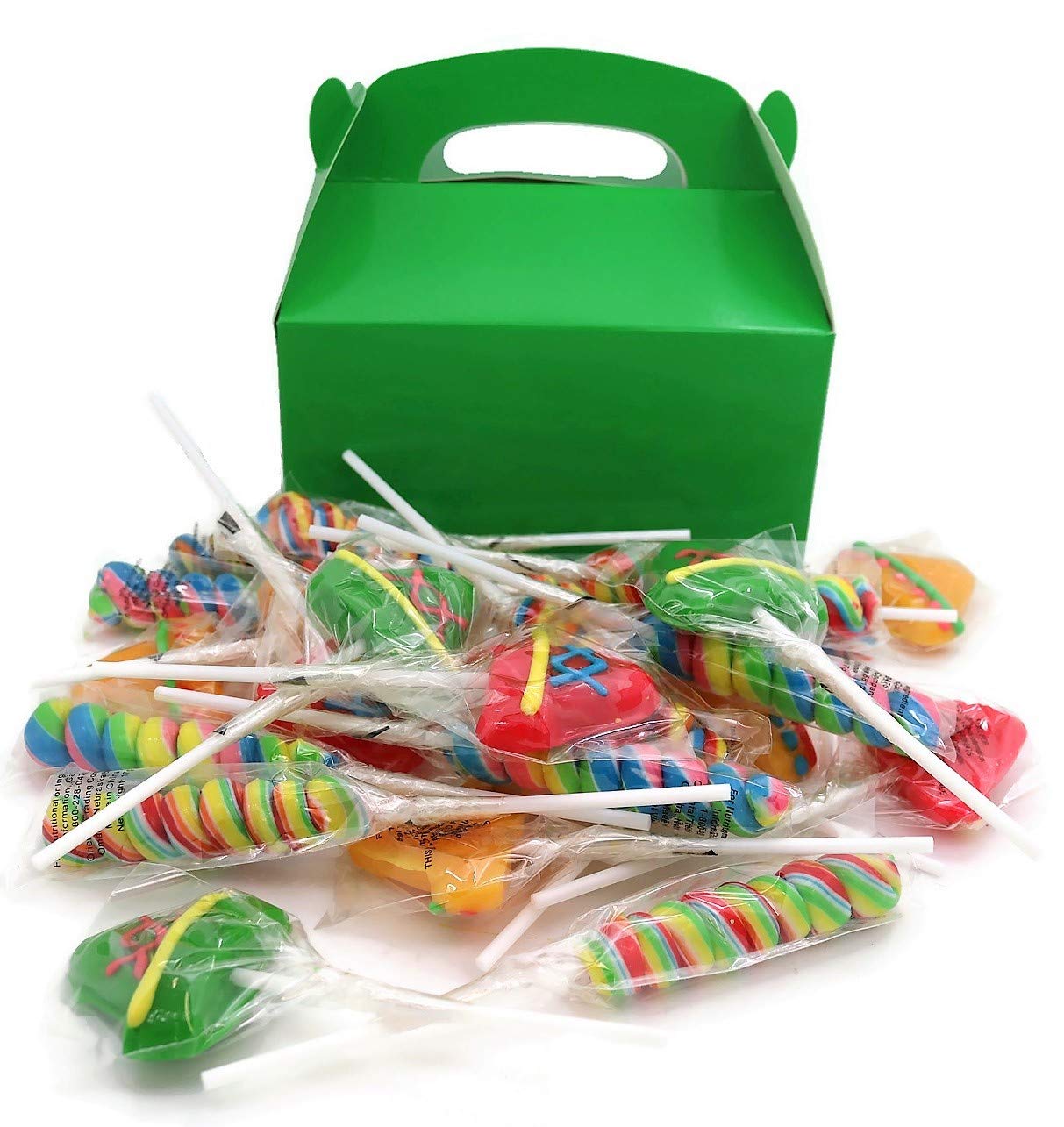 Zugar Land Green Treat Favor Boxes (12 Pack) - Eco-Friendly Paper Gift Boxes for Candy, Lollipops & Party Favors - Perfect for Birthday Parties, Baby Showers & Wedding Celebrations