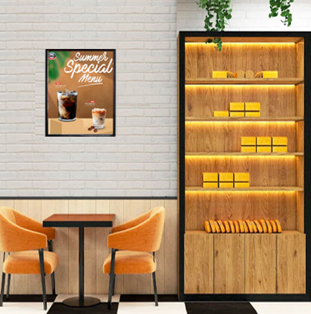 10x20 Beveled Poster Frame - Top or Side Load Sign Holder for Displays, Exhibits & Trade Shows - Durable Acrylic Photo Frame for Artwork, Posters & Signs