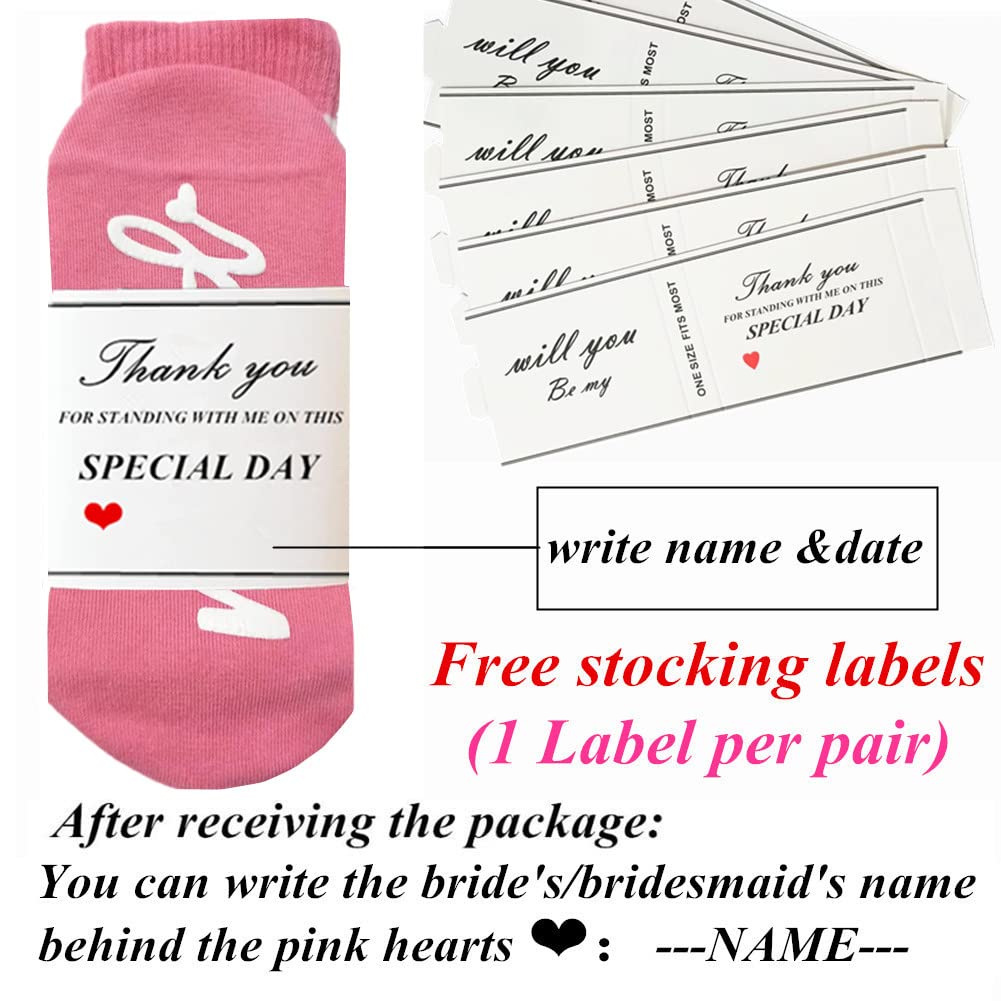 Bridesmaid Gifts - Fuzzy Socks for Bachelorette Party & Wedding Favors - Perfect for Engagement & Bridal Showers