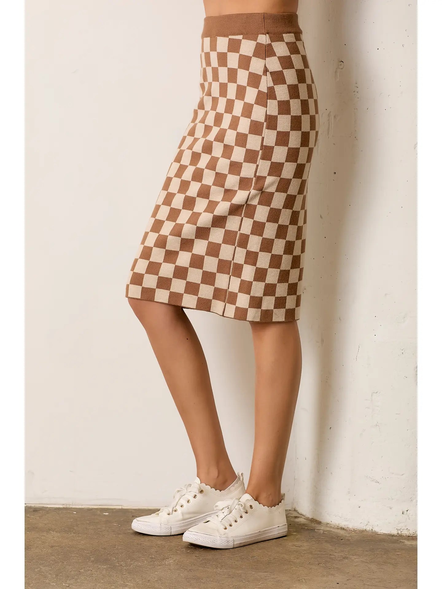 Beige Midi Skirt for Women Plus Size 1X - Elegant & Flowy A-Line Skirt for Office, Casual Wear & Date Night
