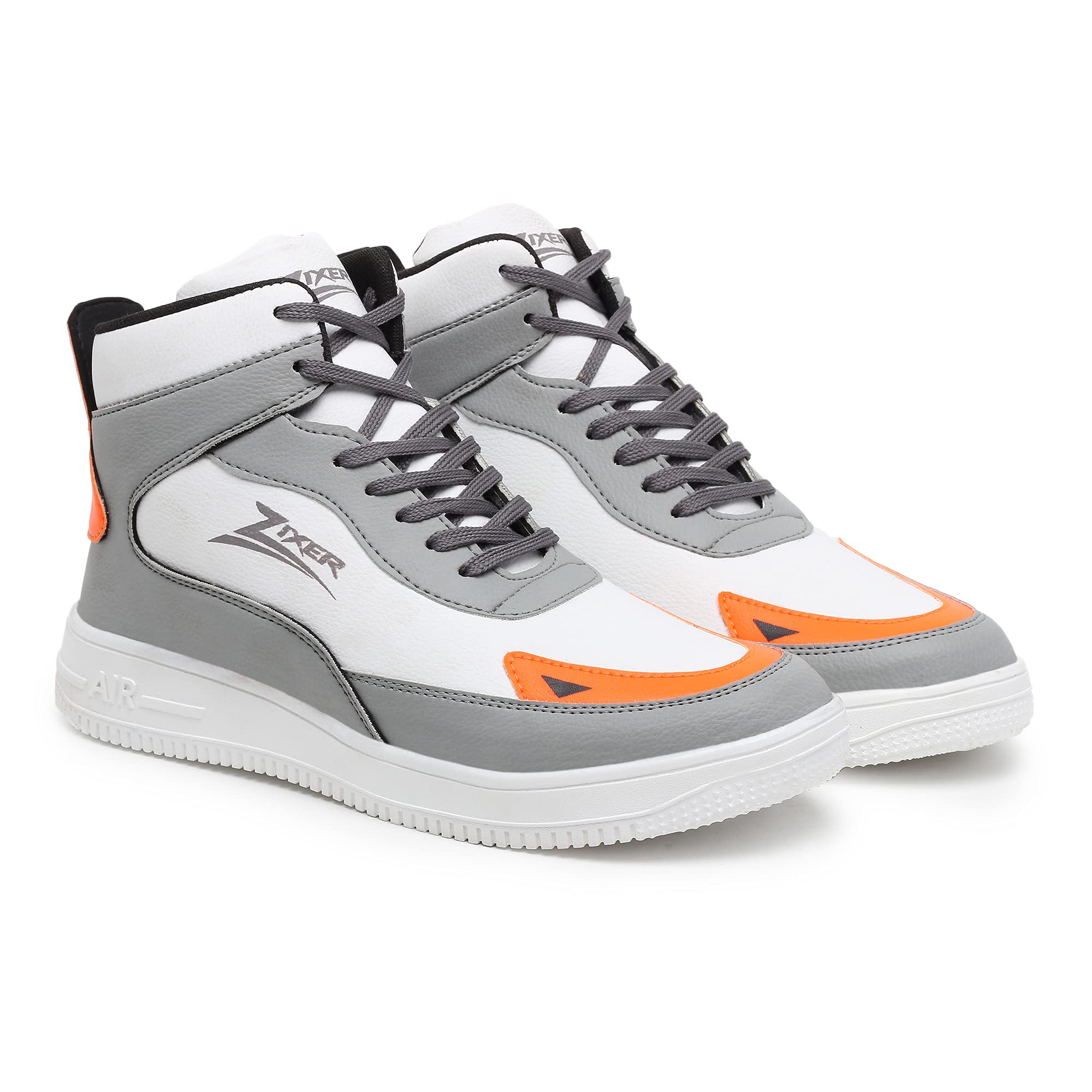Zixer Men's Korean Style High Top Platform Sneakers - Fashionable & Comfortable Casual Shoes for Walking, Running & Streetwear Outfits