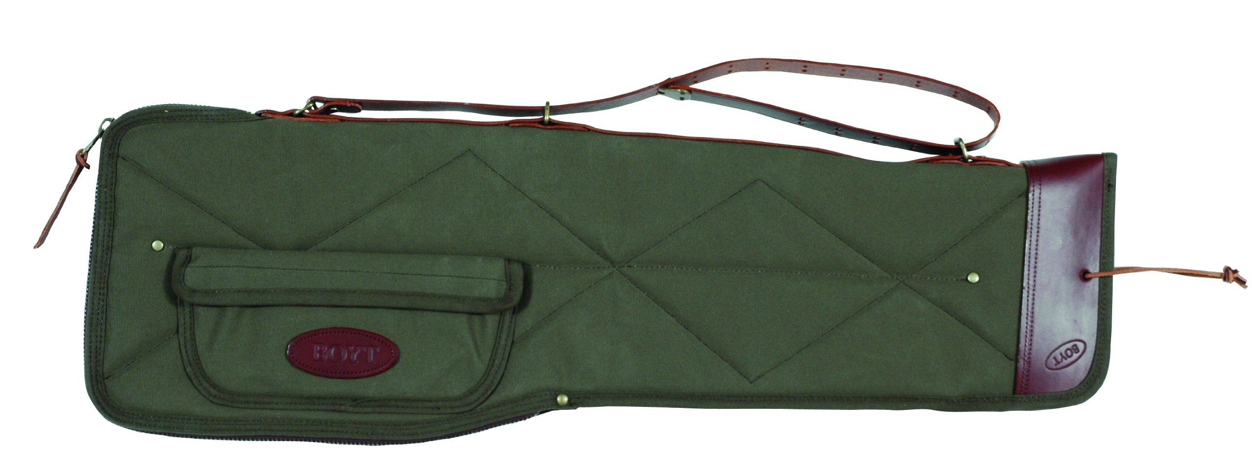 Boyt Harness OD Green Canvas Take-Down Case with Pocket - Durable Tactical Gun Case for Hunting & Shooting Range - Perfect for Firearm Storage and Outdoor Adventures