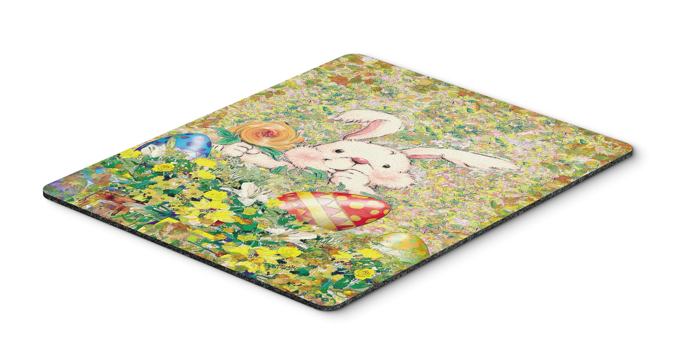 Easter Bunny and Eggs Mouse Pad - Large Washable Mouse Mat for Home Office, Gaming, Working, Computers & Laptops | Hot Pad & Trivet for Kitchen Use | Caroline's Treasures APH2954MP | Perfect for Easter Decor & Computer Workstations