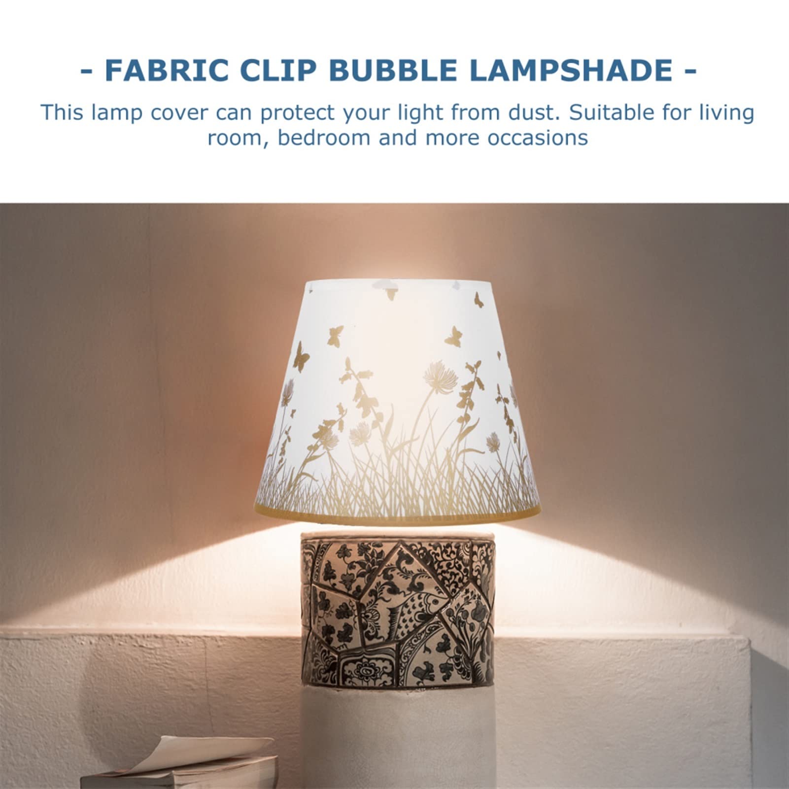 1PC Fashionable Beige Lampshade - Decorative Lamp Cover for Home, Bedroom, Living Room, Office - Soft Lighting & Stylish Decor
