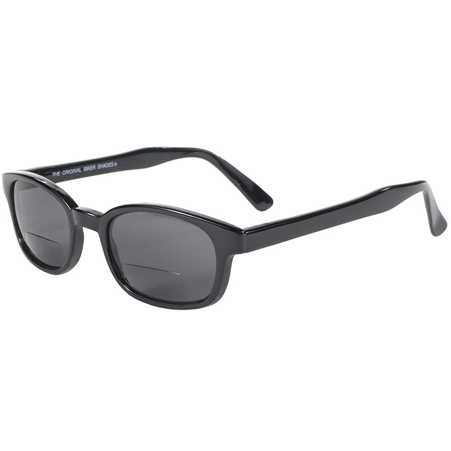 Pacific Coast Sunglasses X-Kd Readerz Smoke Lens 2.00 Rectangular Sunglasses for Men & Women - Black Frame, 55mm Lens Width, 60mm Temple Length - Perfect for Driving, Reading & Outdoor Activities