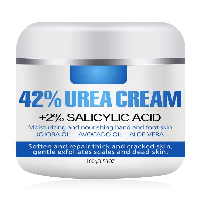 NP Urea Cream 42% with 2% Salicylic Acid - Maximum Strength Foot & Hand Moisturizer for Dry, Rough Skin - Callus Remover, Dead Skin Exfoliator - Deeply Nourishes & Softens - Ideal for Cracked Heels, Calluses & Rough Elbows