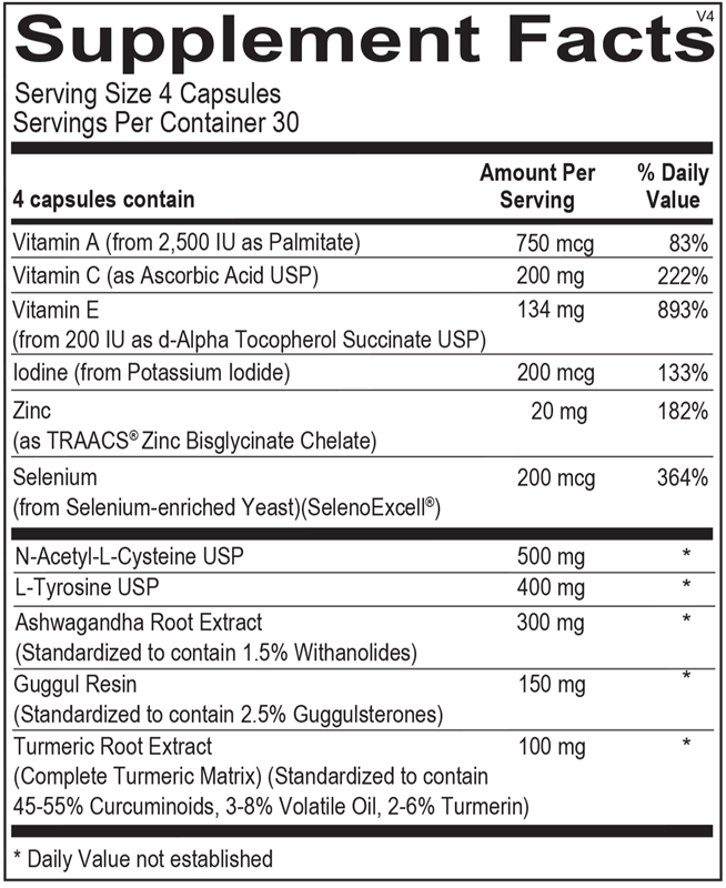 OrthoMolecular Products Thyrotain - Premium Thyroid Support Supplement for Energy & Metabolism - Supports Healthy Thyroid Function for Men & Women - Ideal for Fatigue Relief & Weight Management