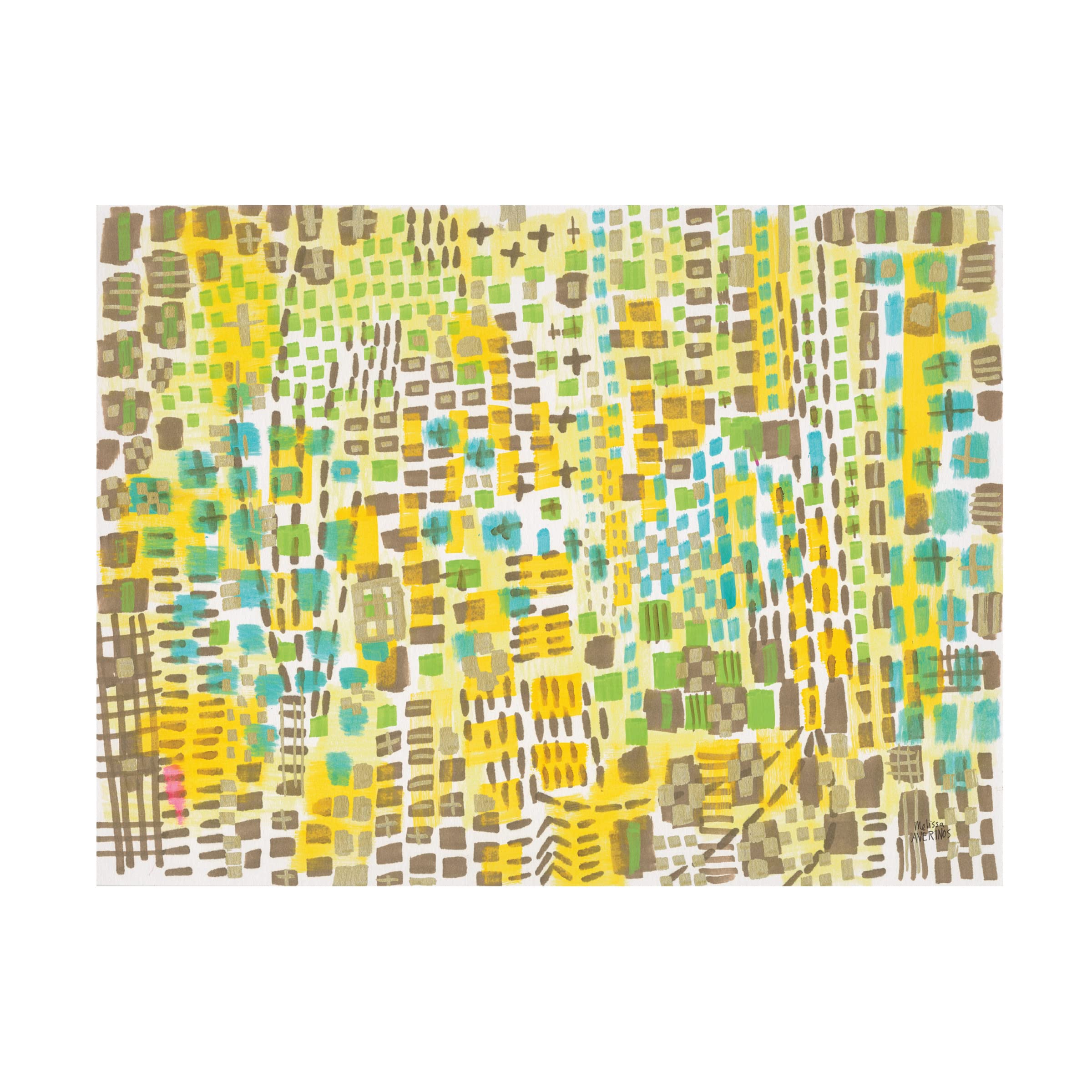 Trademark Fine Art 'Banana Mash' Canvas Wall Art by Melissa Averinos - Modern Abstract Painting for Living Room, Bedroom & Office Decor