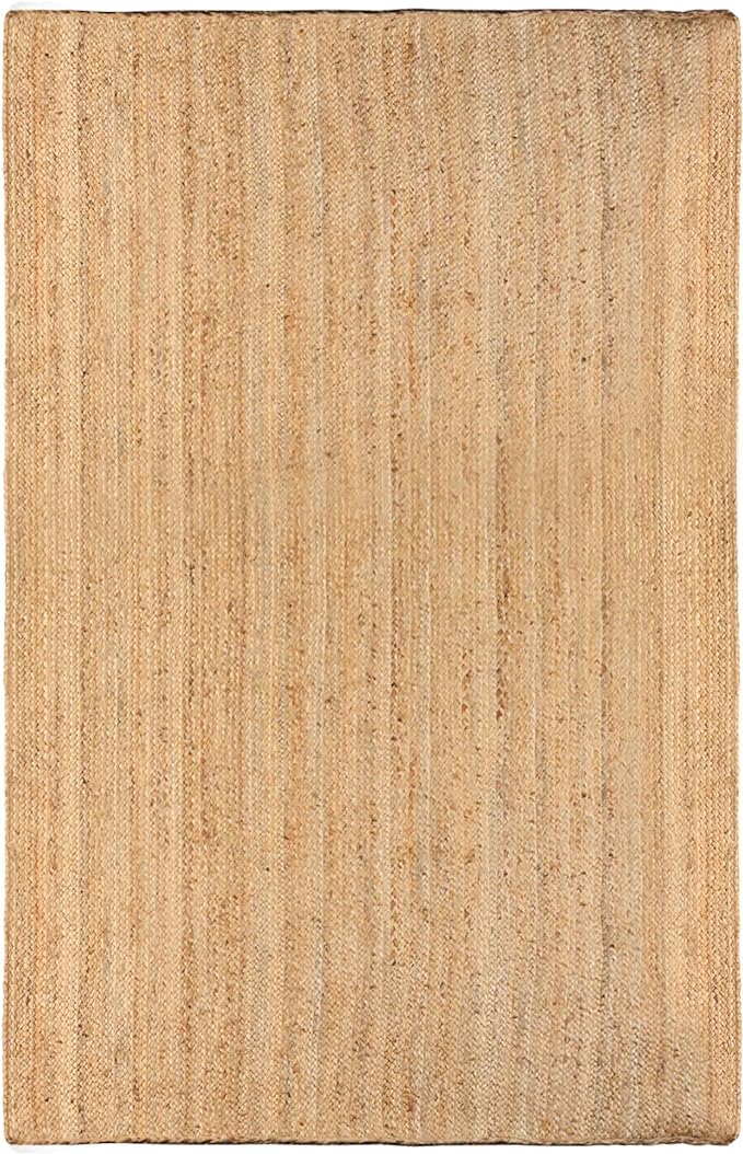 Braided Jute Reversible Handwoven Rug - Natural Fiber Indoor/Outdoor Area Rug for Living Room, Bedroom, Patio & Deck - Eco-Friendly Home Decor