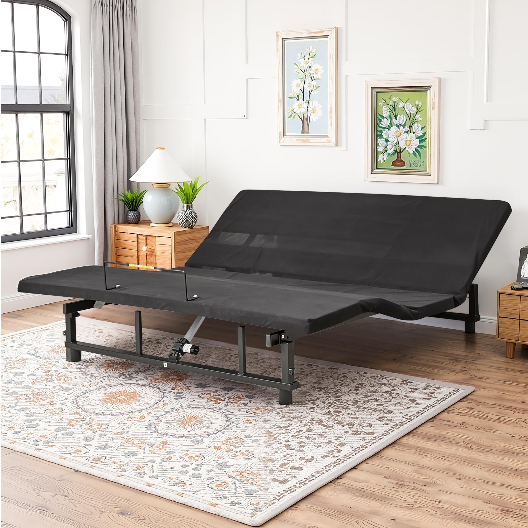 Adjustable Bed Frame with Head & Foot Incline - Zero Gravity Position, Wireless Remote Control, Quiet Durable Motor - Full Size Bed Base for Enhanced Comfort & Better Sleep | Perfect for Home, Hospital & Recovery Use