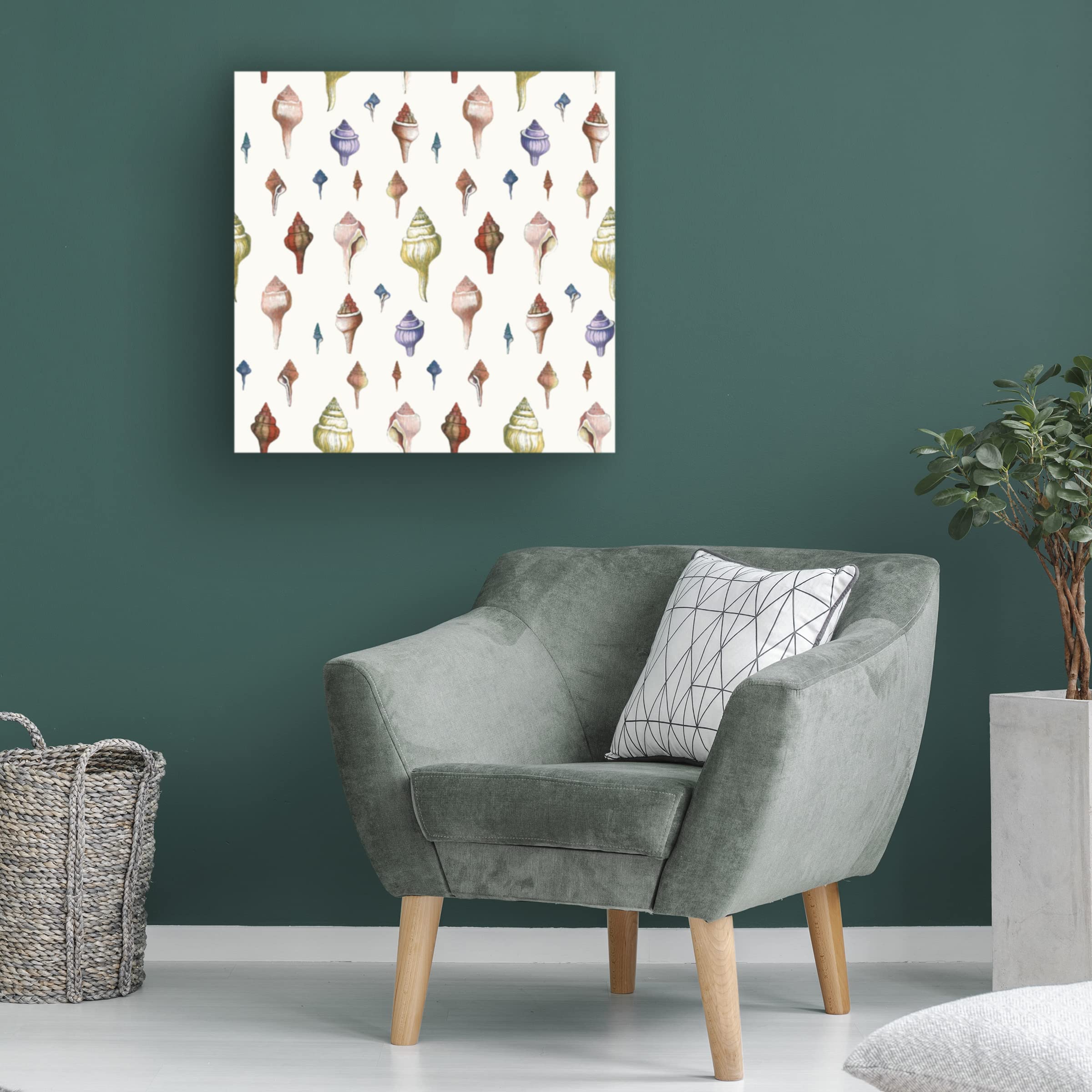 Trademark Fine Art 'Spiral Shells' Canvas Wall Art Print by Cora Niele - Perfect for Living Room, Bedroom & Office Decor