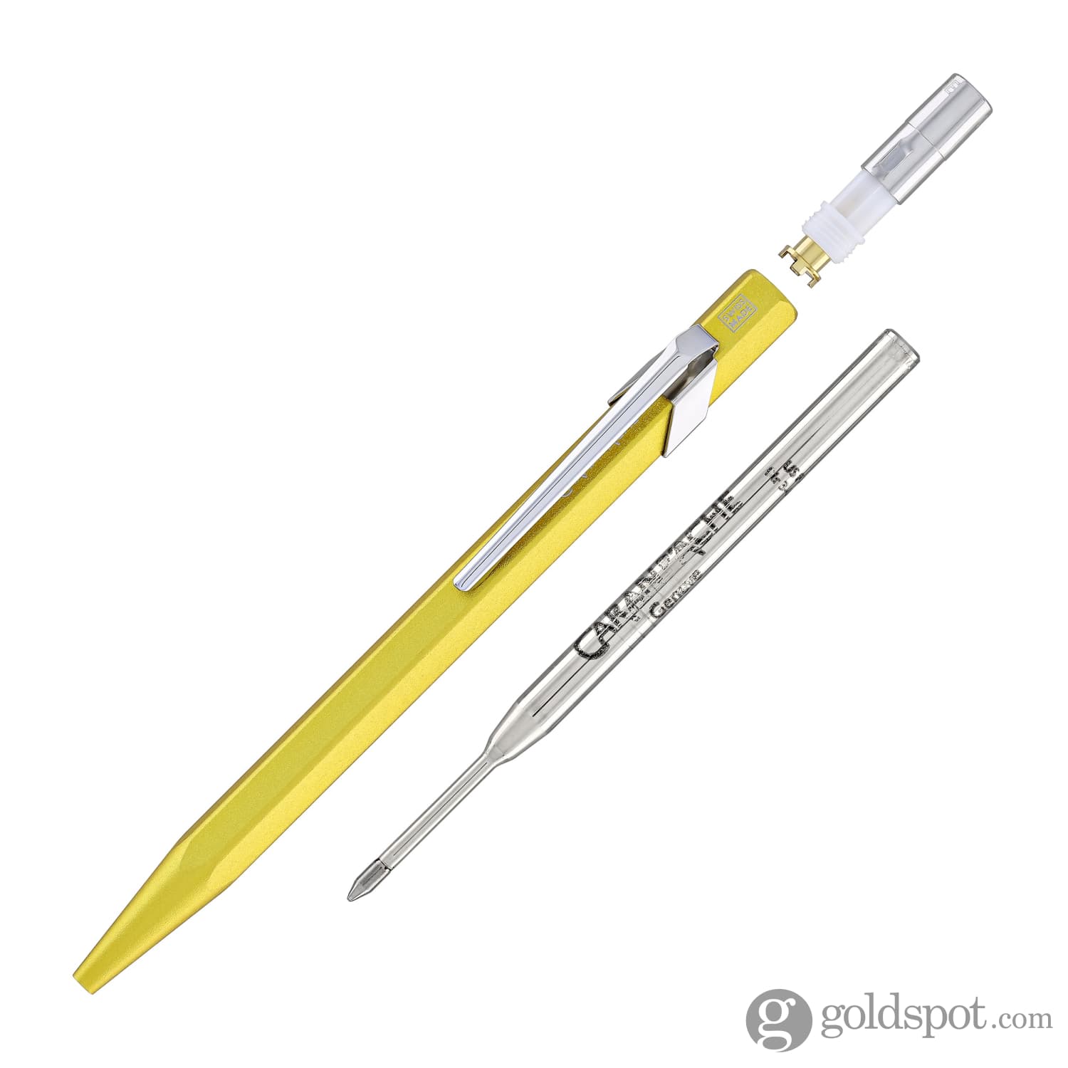 Premium Caran d'Ache 849 COLORMAT X Ballpoint Pen - Vibrant Yellow Ink for Smooth Writing - Perfect for Office, School & Artistic Sketching