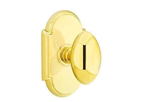Emtek Full Dummy Set - Style 8 Rosette with Egg Knob in Flat Black (US19) | Premium Cabinet Hardware for Modern Kitchens & Bathrooms