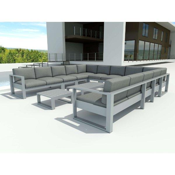 Lucca 13-Piece Modular Sectional Sofa Set - Modern L-Shaped Couch with Reversible Chaise for Living Room, Family Room, or Home Theater