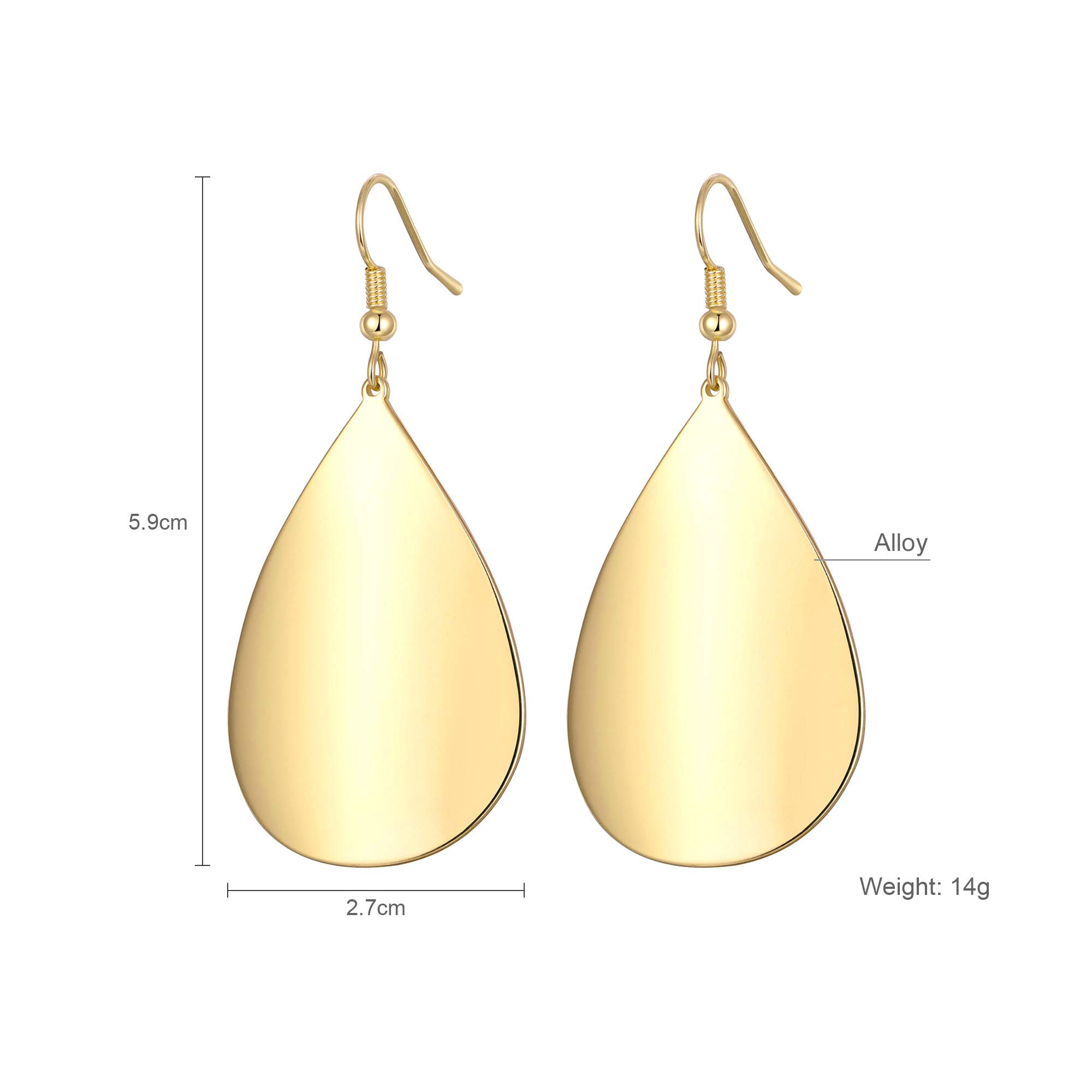 Handmade Teardrop Earrings - Brushed Gold Dangle Earrings for Women | Boho Chic Jewelry for Parties, Weddings & Everyday Wear
