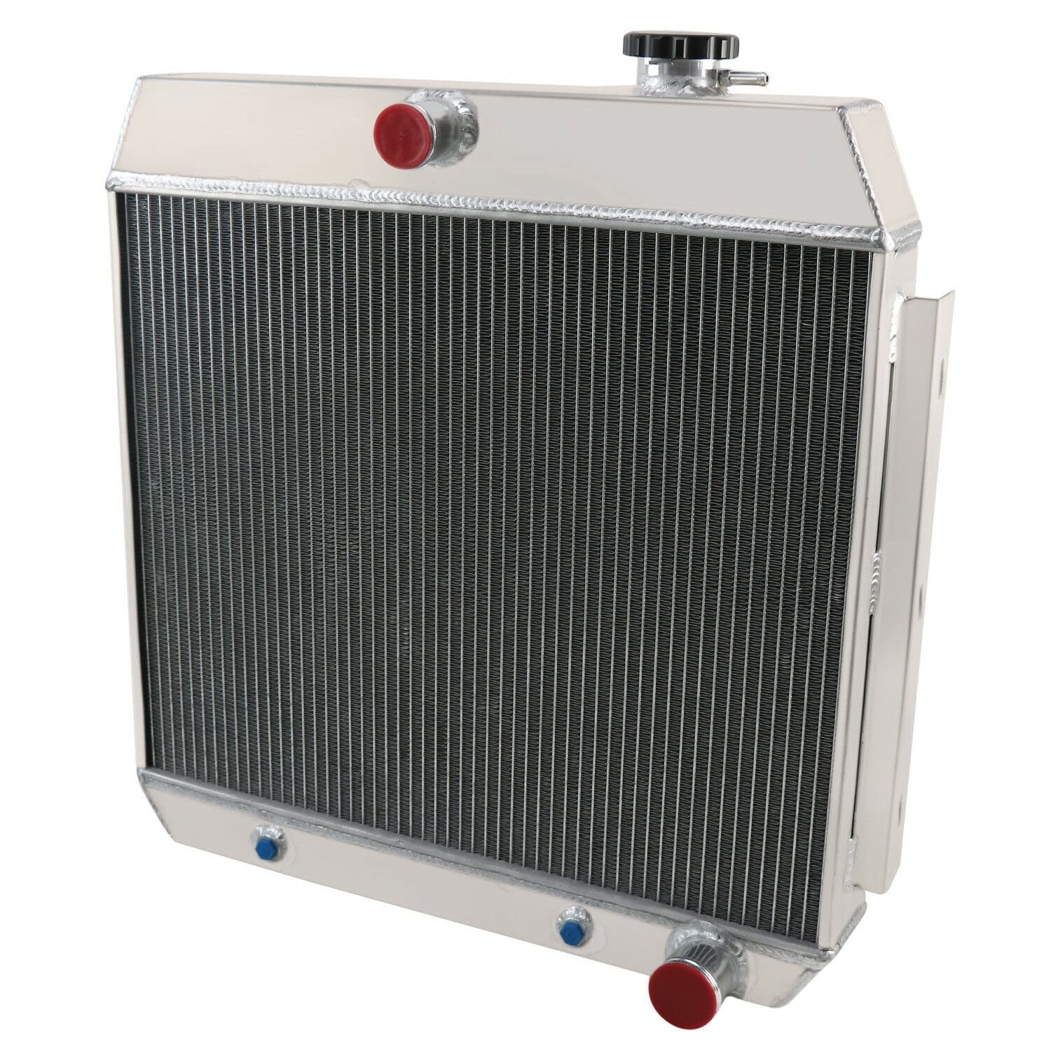High-Performance 3-Row Aluminum Radiator for 1955-1957 Chevy Nomad, Bel Air & Del Ray - Fits 4.3L & 4.6L V8 Engines - Includes Cooling Fan Shroud & Relay Kit - Perfect for Classic Car Restoration & Hot Rod Upgrades