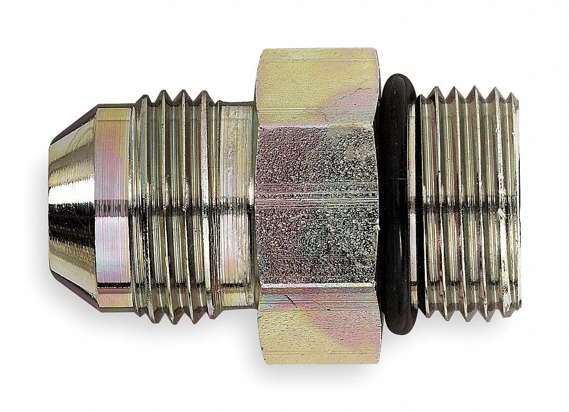 37 Degree Male Connector - Tube x O-Ring Boss Fitting for Hydraulic Systems - Ideal for Construction, Agriculture & Industrial Equipment