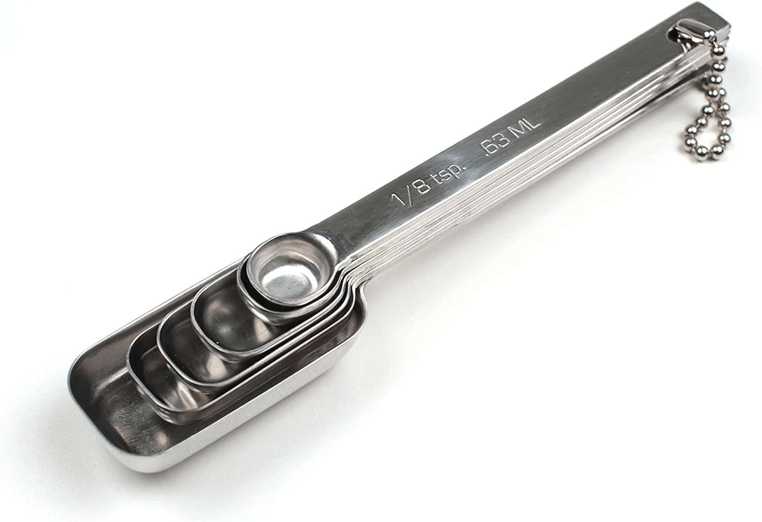 Premium RSVP Measuring Spoons Set - 6-Piece Stainless Steel Kitchen Measuring Spoons for Baking, Cooking & Coffee - Perfect for Home Chefs & Bakers