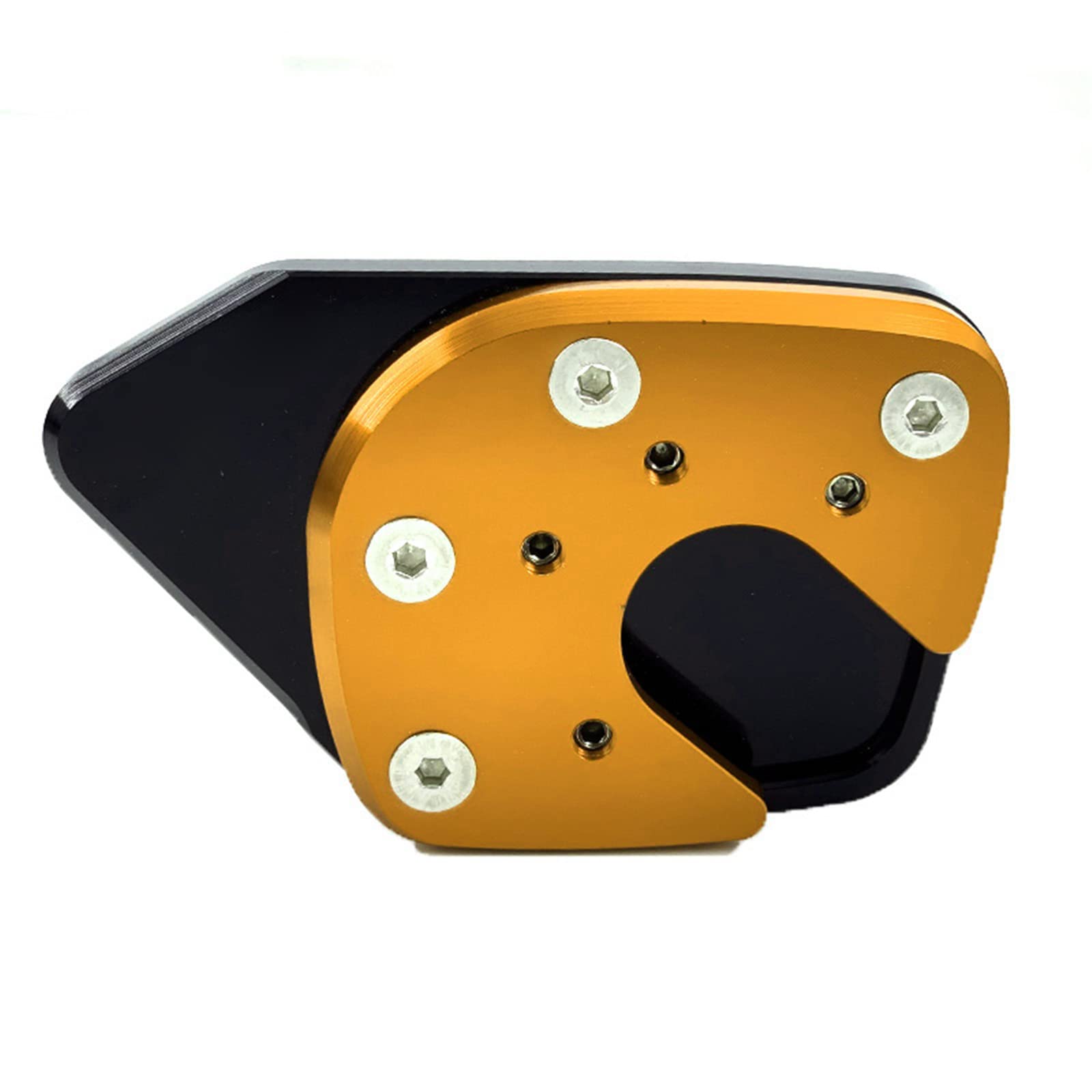 Motorcycle Side Stand Kickstand Extension Pad - Aluminum Support Plate for Honda X-ADV 2017-2018 Models (Gold) - Enhances Stability on Uneven Surfaces & Soft Ground for Parking Safety