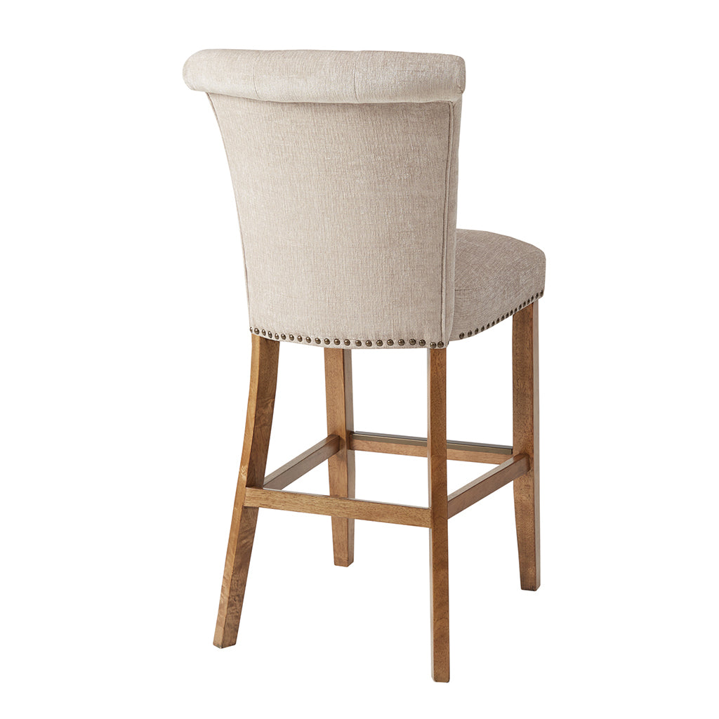 Colfax 30-Inch Adjustable Bar Stool with Backrest - Modern Kitchen Island & Counter Height Stool for Home, Restaurant, and Bar Use