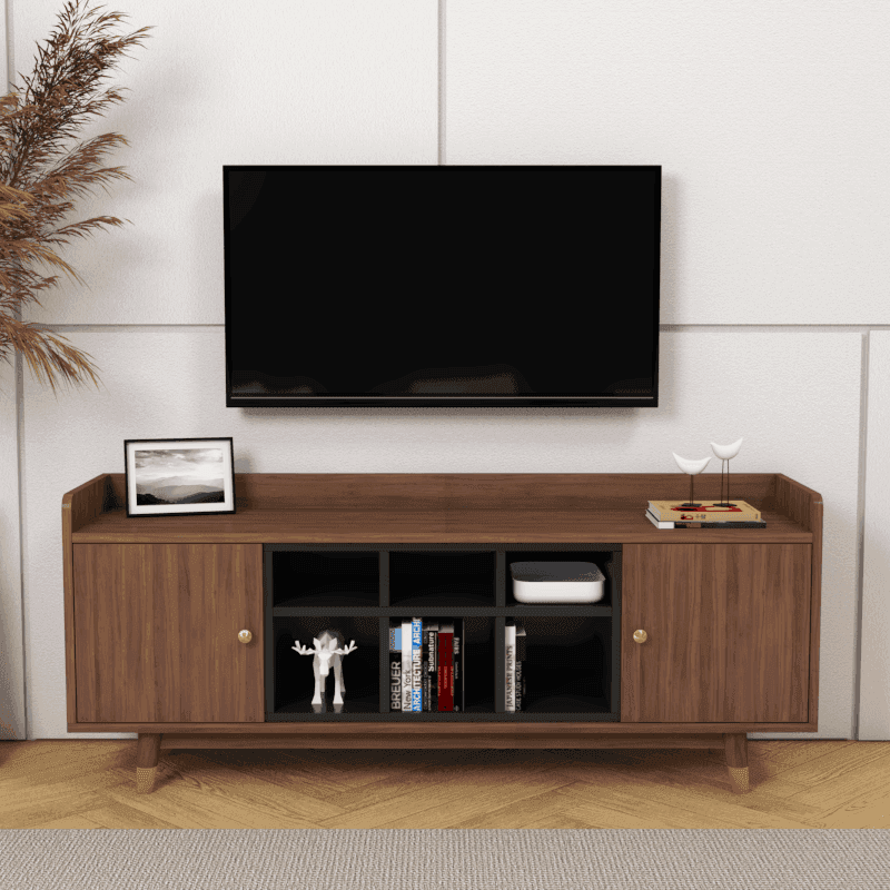 Modern Maxine 160cm Wooden TV Stand with Storage - Stylish Entertainment Center for Living Room, Bedroom & Home Theater