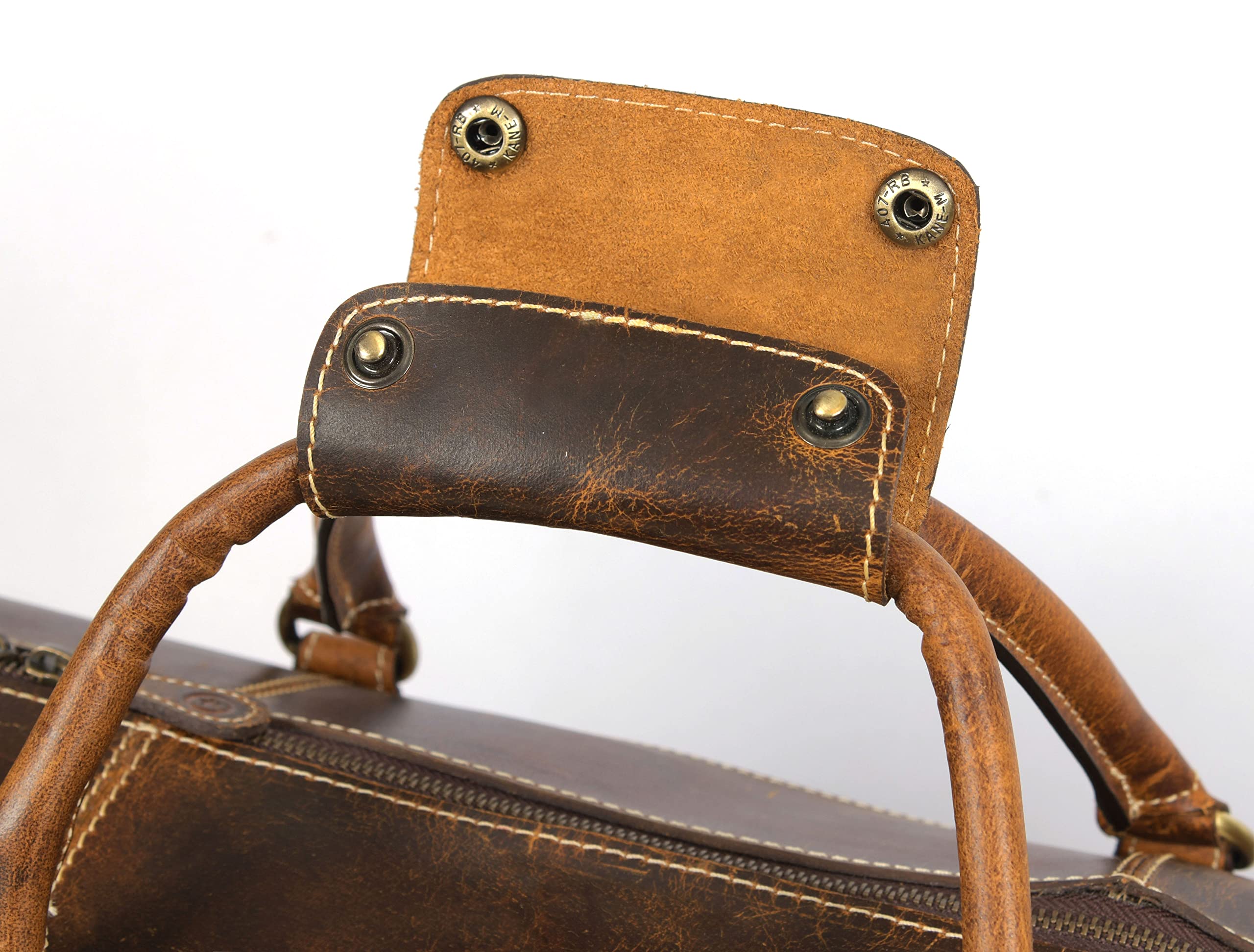 Premium Genuine Leather Travel Duffel Bag - Waterproof Gym & Sports Duffel with Shoulder Strap - Perfect Carry-On Luggage for Airplane Travel - Ideal Father's Day Gift for Men by Aaron Leather Goods | Business Trips, Gym Workouts & Weekend Getaways