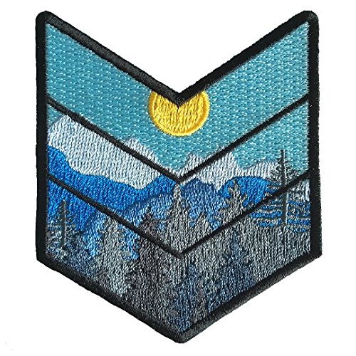 XINZOKYC O'Houlihans Mountain Wilderness Chevron Morale Patch - Iron On Embroidered Patch for Jackets, Backpacks & Hats - Military Style Badge for Outdoor Enthusiasts & Collectors